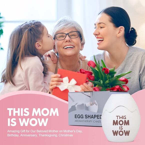 Candle Mom Eggshell Soy Gift Mother's Day White Tuberose Scented Floral Birthday - Picture 9 of 12